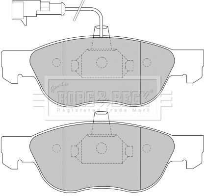 BORG & BECK Комплект тормозных колодок, дисковый тормоз BBP1452